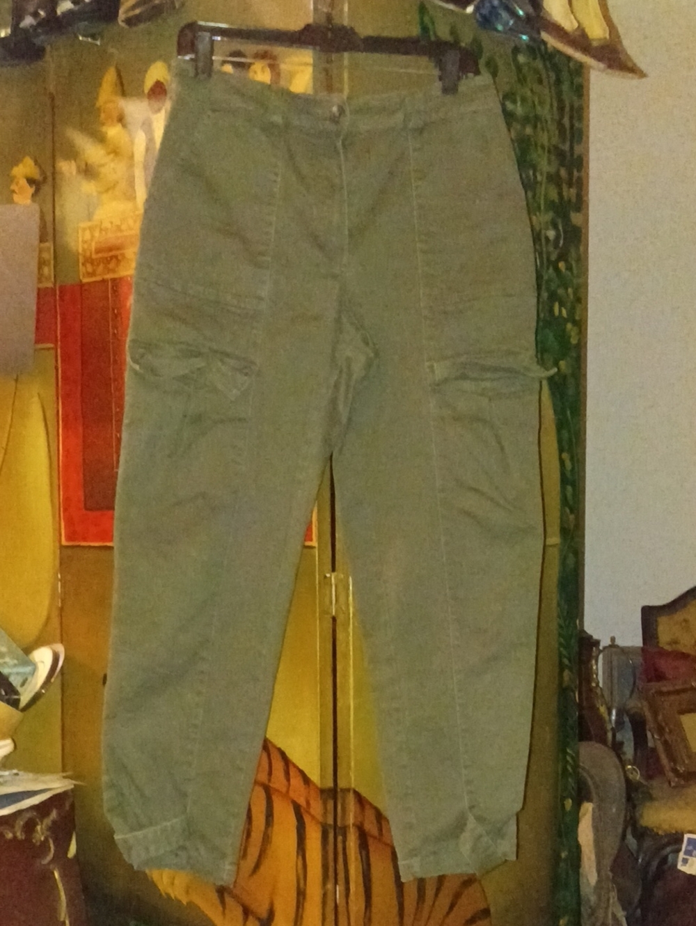 H&M Olive Cargo Pants with Ankle Button